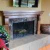 This was a dated fireplace in a Parker home remodel that was redesigned to give a rich appearance.